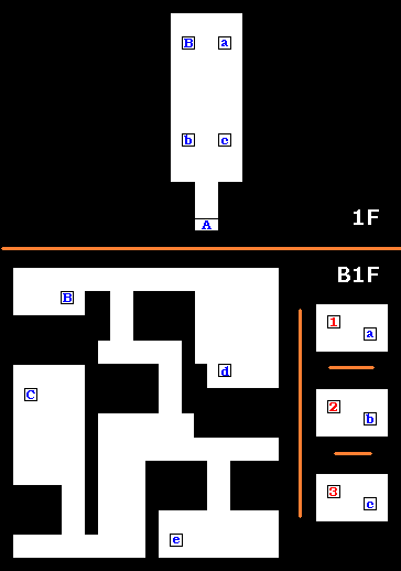 港1F/B1Fのダンジョンマップ