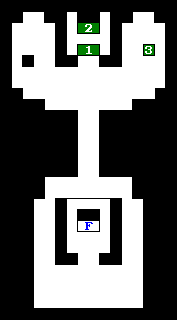 大地の神殿B7Fのダンジョンマップ